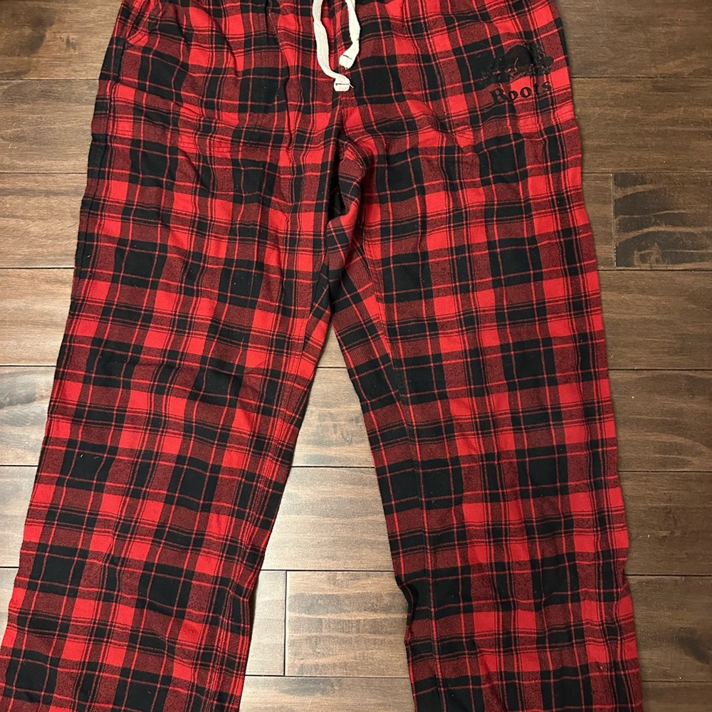 Red and Black Plaid Pajama Pants